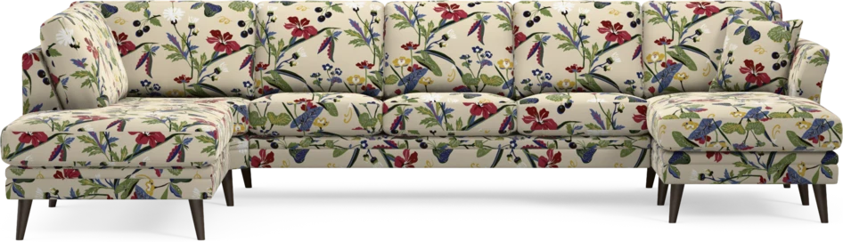 Eden - 3-sits soffa med divan vänster och schäslong höger - Flerfärgad