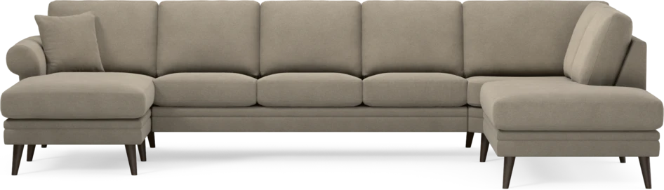 Eden - 3-sits soffa med schäslong vänster och divan höger - Beige