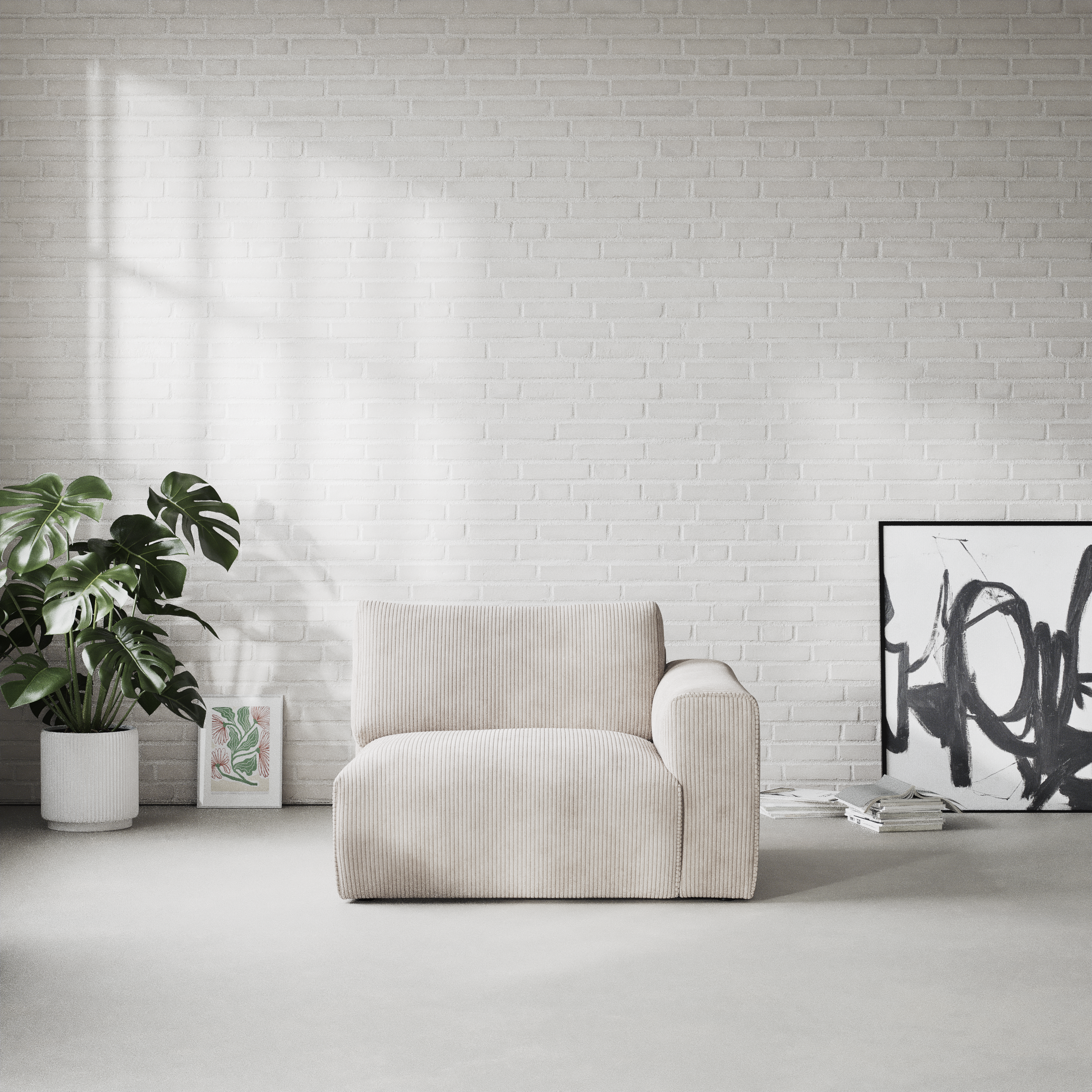 Free, 1,5-sits med armstöd höger