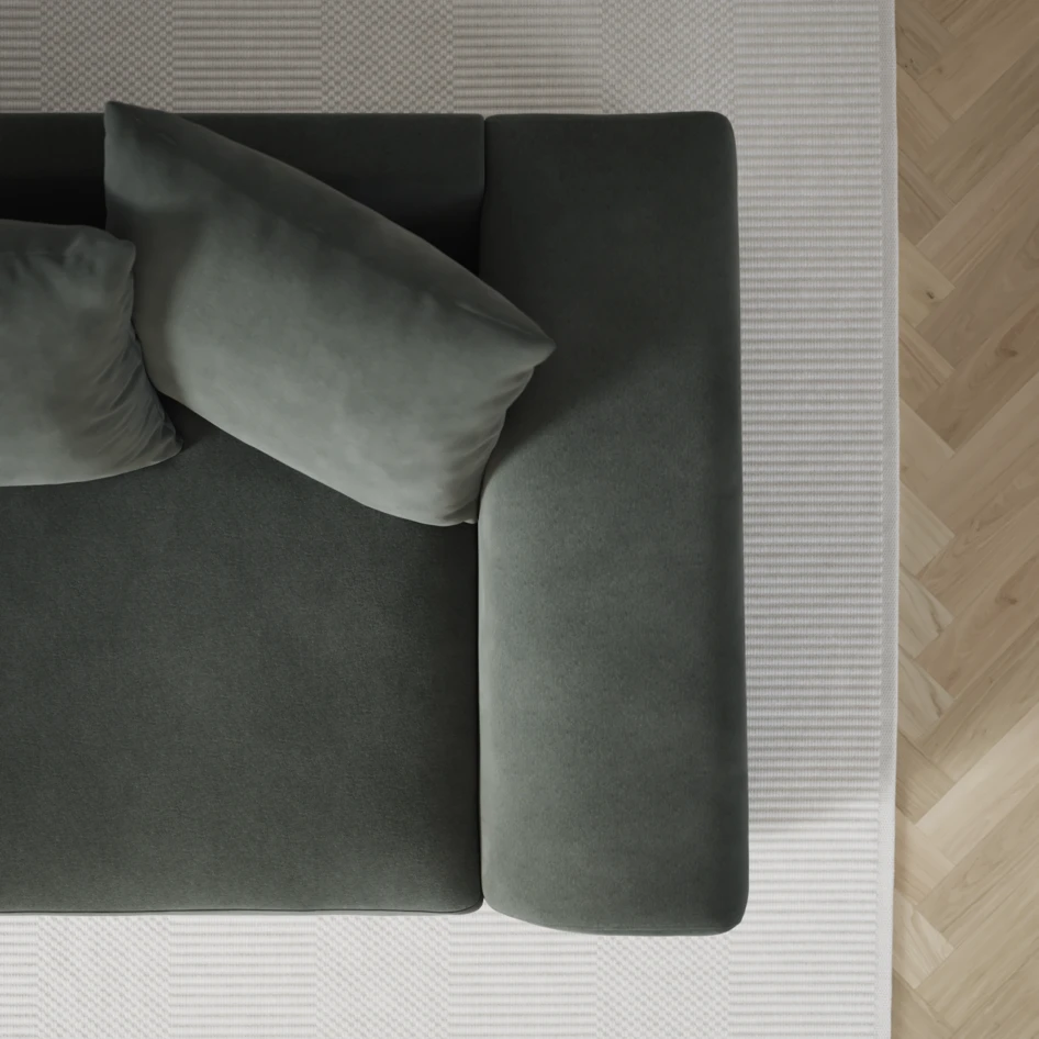 Town - 3-sits soffa med schäslong vänster - Grå