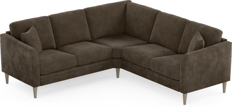 Eden - Hörnsoffa, 2+2-sits - Brun