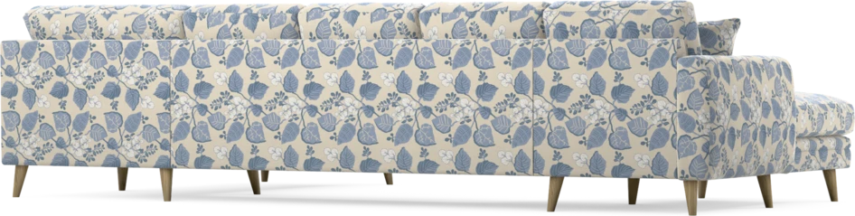 Eden - 3-sits soffa med schäslong vänster och divan höger - Flerfärgad