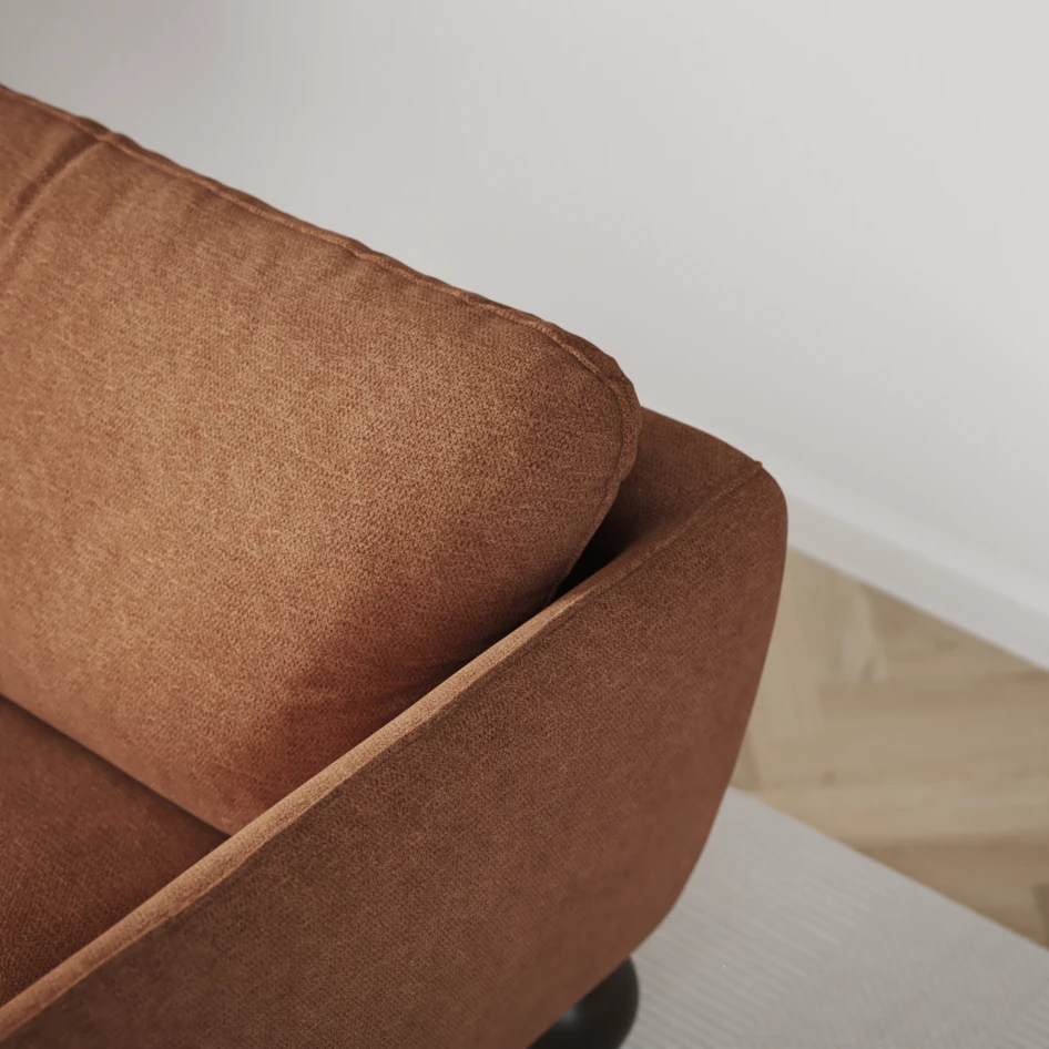 Madison Lux - Hörnsoffa 2+3-sits, hörn 1 - Orange