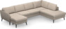 County - 3-sits soffa med schäslong vänster och divan höger - Beige
