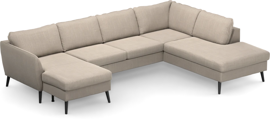 County - 3-sits soffa med schäslong vänster och divan höger - Beige