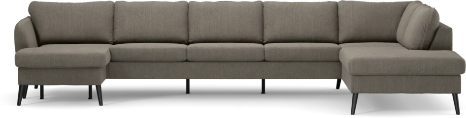 County - 4-sits soffa med schäslong vänster och divan höger - Brun