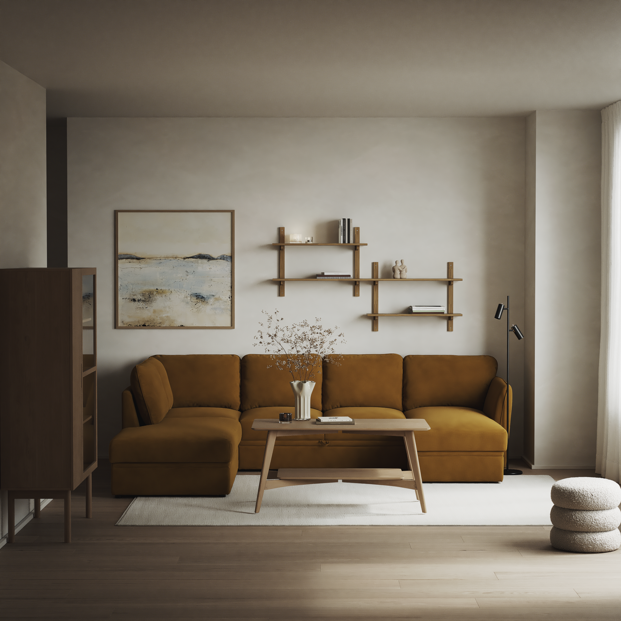Öland - Bäddsoffa med divan vänster och schäslong höger - inspiration