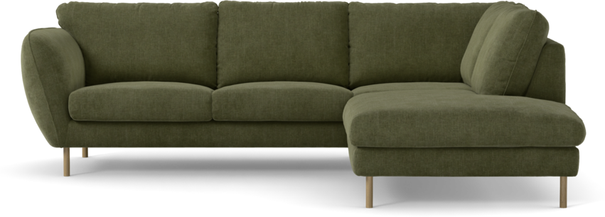 Madison Lux - 2-sits soffa med divan höger - Grön