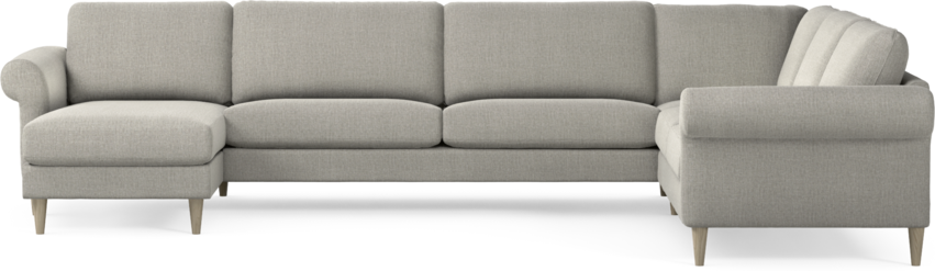 Bridge - Hörnsoffa, 3+2-sits med schäslong vänster - Grå