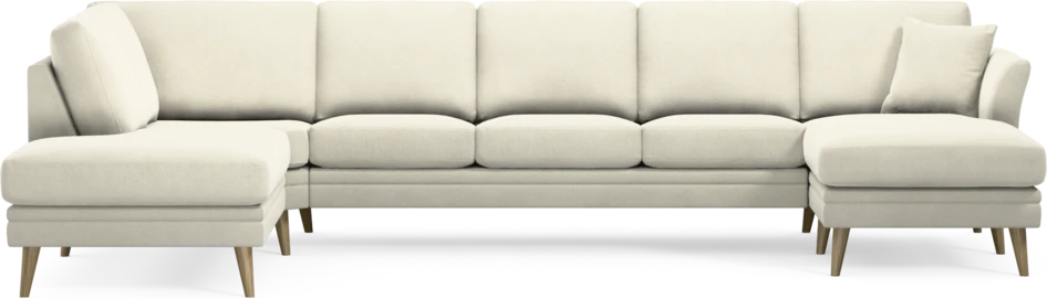 Eden - 3-sits soffa med divan vänster och schäslong höger - Vit