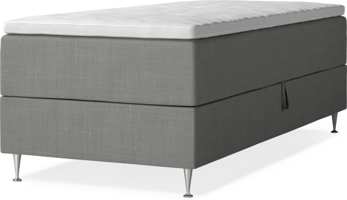 New York, Förvaringssäng, enkelsäng med bäddmadrass, sängben och sängben