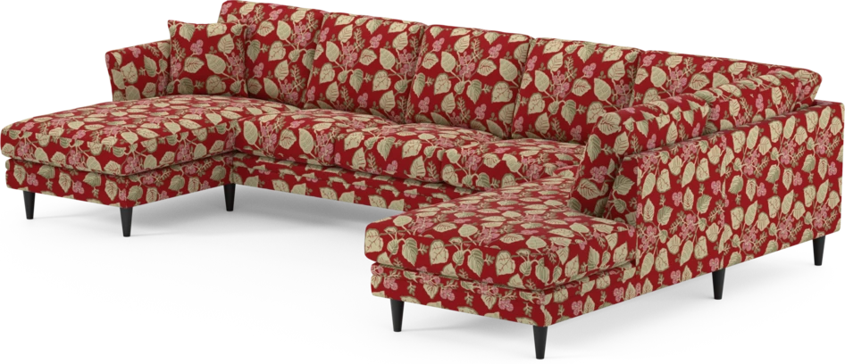 Eden - 3-sits soffa med schäslong vänster och divan höger - Flerfärgad