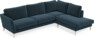 Bridge - 3-sits soffa med divan höger - Blå
