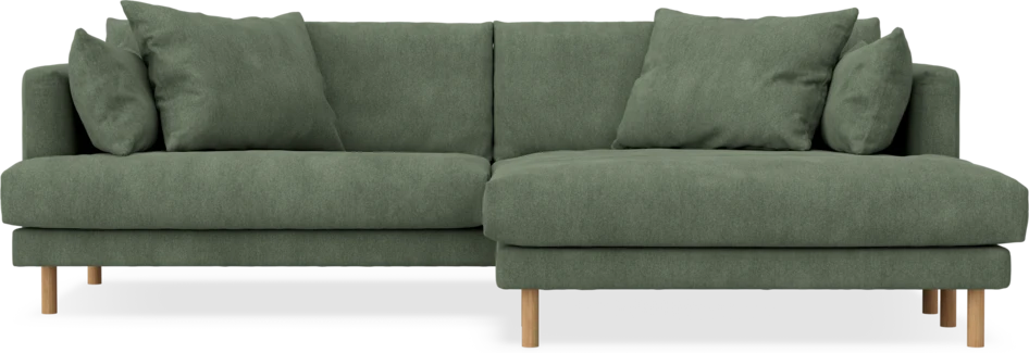 Harper - 4-sits med schäslong XL höger - Grön