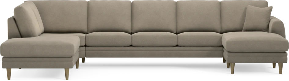Eden - 3-sits soffa med divan vänster och schäslong höger - Beige