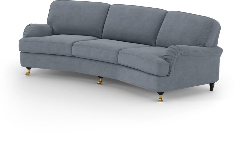 Oxford - 3-sits soffa svängd - Blå