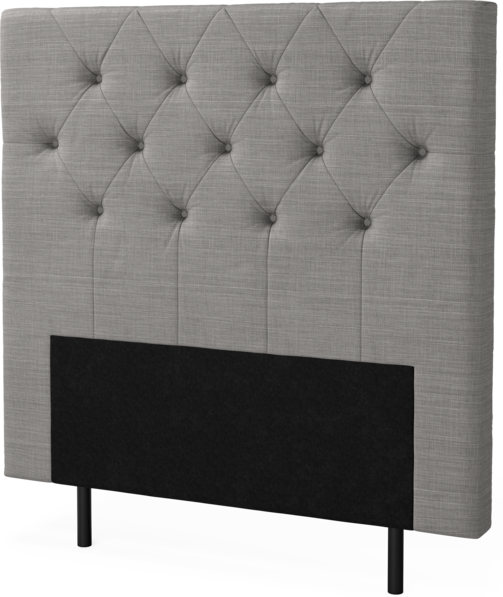 New York pikerad - Sänggavel, 90-210 cm - Grå