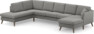 Eden - 3-sits soffa med divan vänster och schäslong höger - Grå