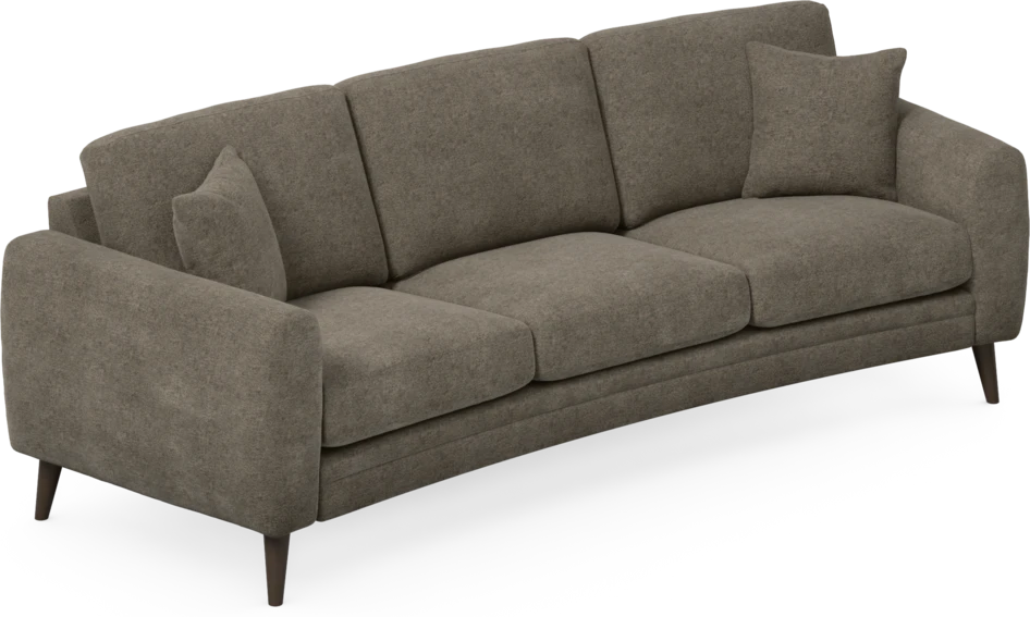 Eden - 3-sits soffa svängd - Brun
