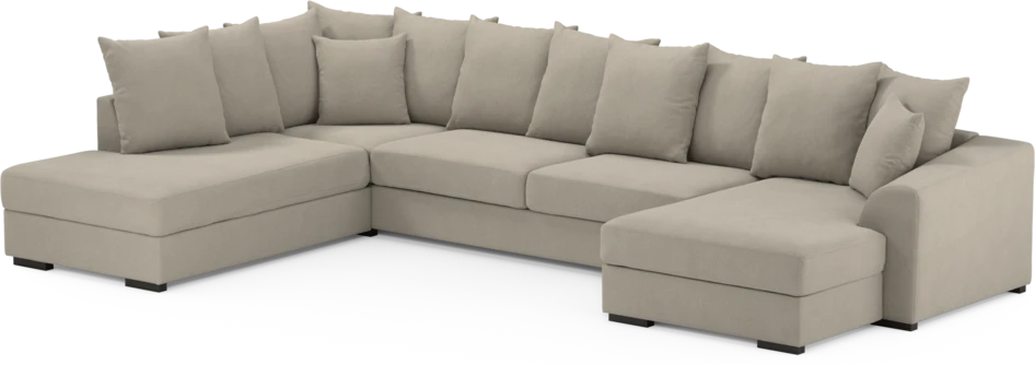 Town - 3-sits soffa med divan vänster och schäslong höger - Grå