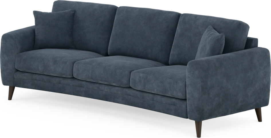 Eden - 3-sits soffa svängd - Blå