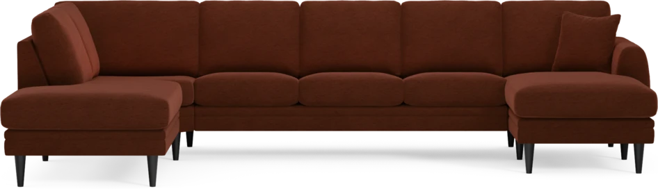 Eden - 3-sits soffa med divan vänster och schäslong höger - Orange