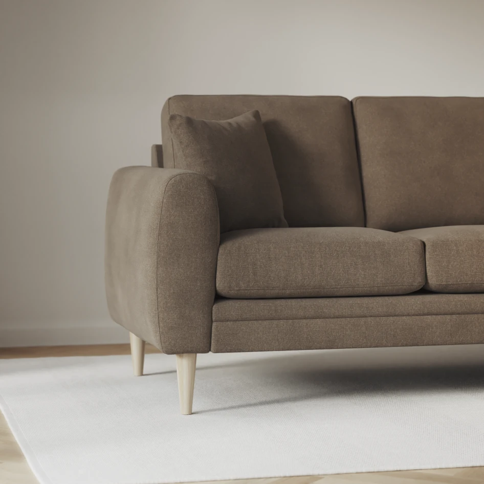 Eden - 3-sits soffa svängd - Beige