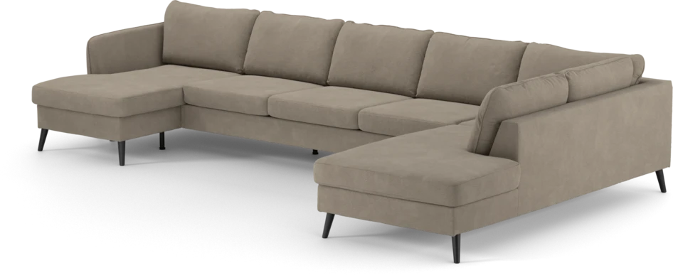 County - 4-sits soffa med schäslong vänster och divan höger - Beige