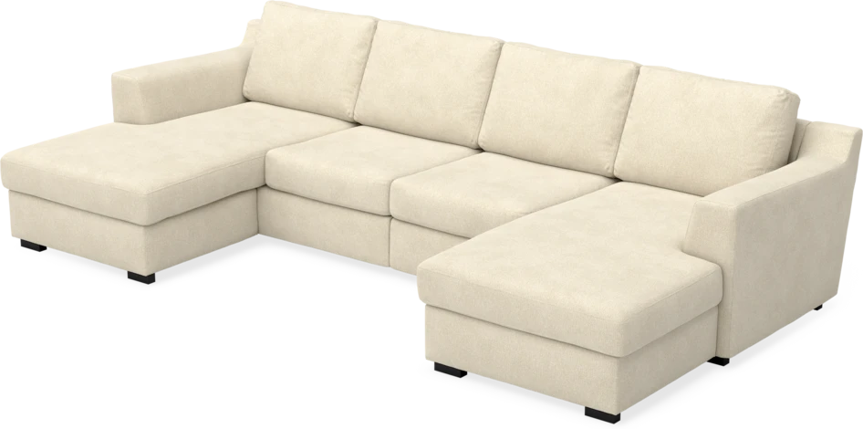 Friday - 2-sits soffa med två schäslonger - Beige
