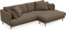 Harper - 4-sits med schäslong XL höger - Brun