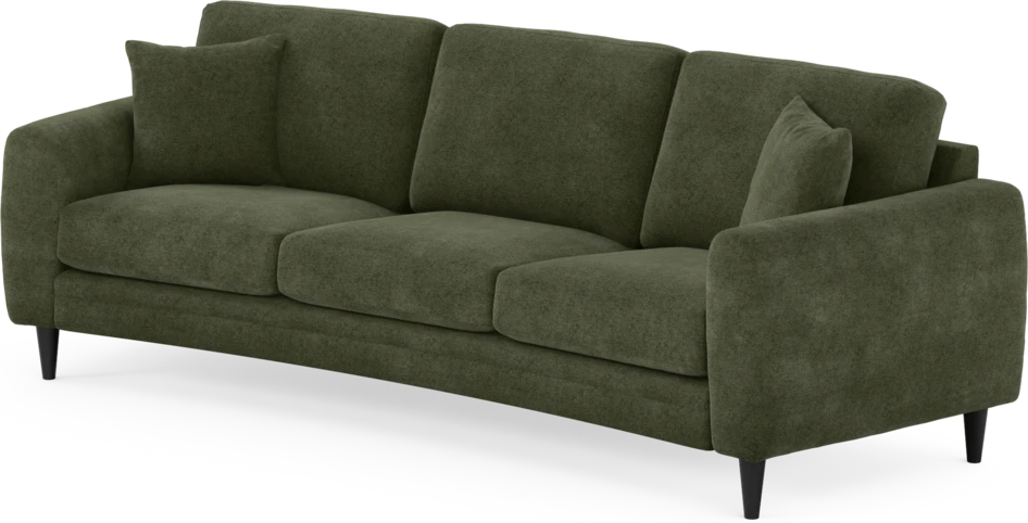 Eden - 3-sits soffa svängd - Grön
