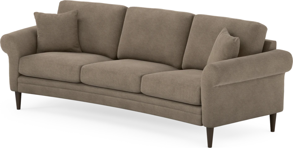 Eden - 3-sits soffa svängd - Brun