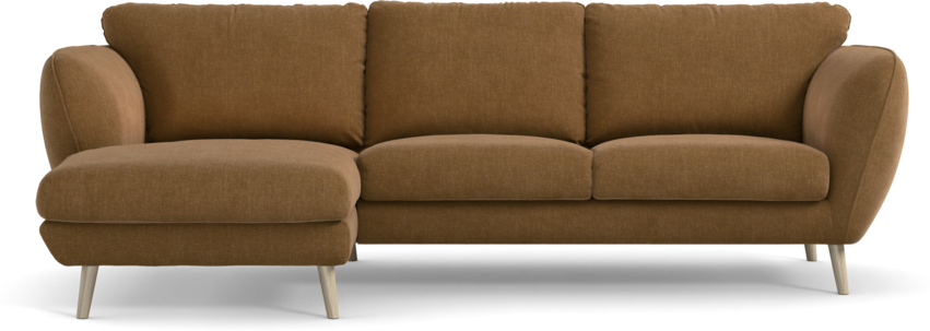 Madison Lux - 2-sits soffa med schäslong vänster - Brun