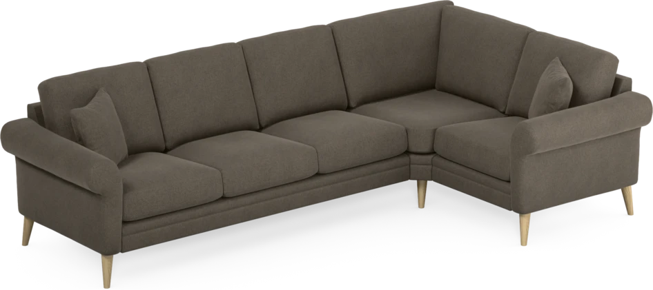 Eden - Hörnsoffa, 3+1-sits - Brun