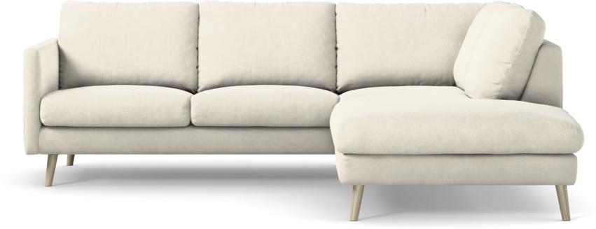 Madison Lux - 2-sits soffa med divan höger - Vit