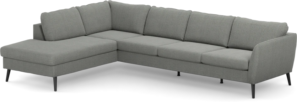 County - 3-sits soffa med divan vänster - Grå