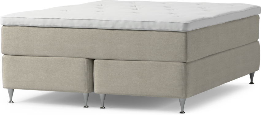 Delux Dream - Kontinentalsäng, dubbelsäng med bäddmadrass och sängben - Beige