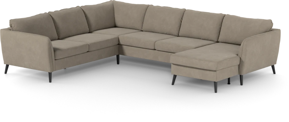 County - Hörnsoffa, 2+3-sits med schäslong höger - Beige