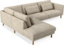 Willow - 3-sits soffa med divan vänster, fast klädsel - Beige