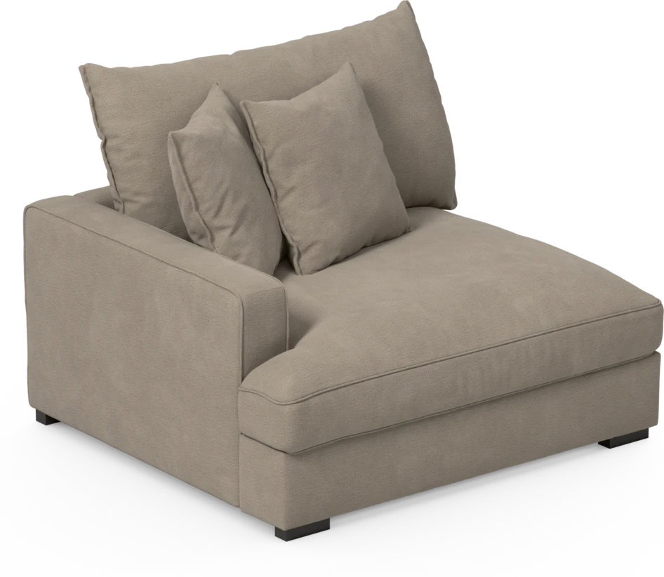 Rossi - 1,5-sits med armstöd vänster - Beige