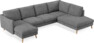 Madison Lux - 2-sits soffa med schäslong vänster och divan höger - Vit