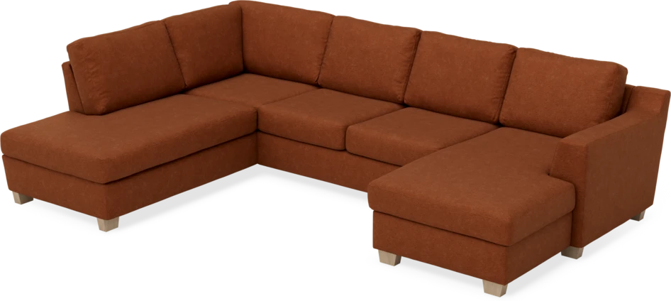 Friday - 3-sits soffa med divan vänster och schäslong höger - Orange