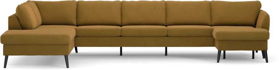 County - 4-sits soffa med divan vänster och schäslong höger - Gul