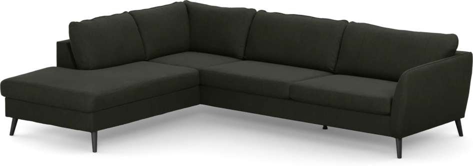 County - 2,5-sits soffa med divan vänster - Grön