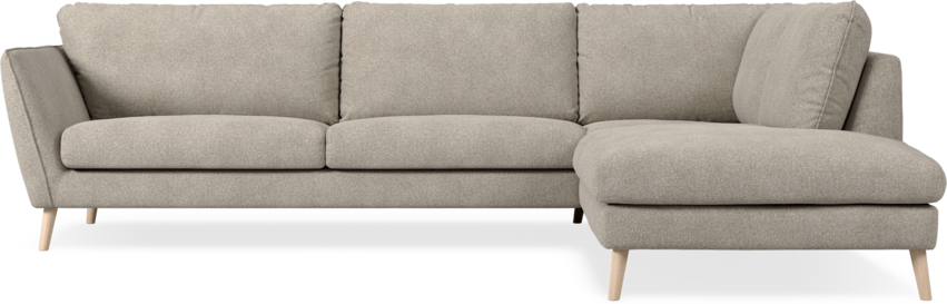 Madison Lux - 3-sits soffa med divan höger - Vit