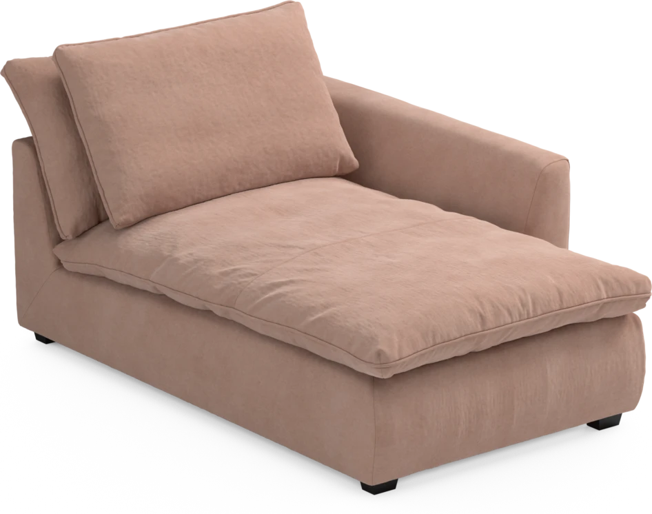 Bellora - Schäslong med armstöd höger - Rosa