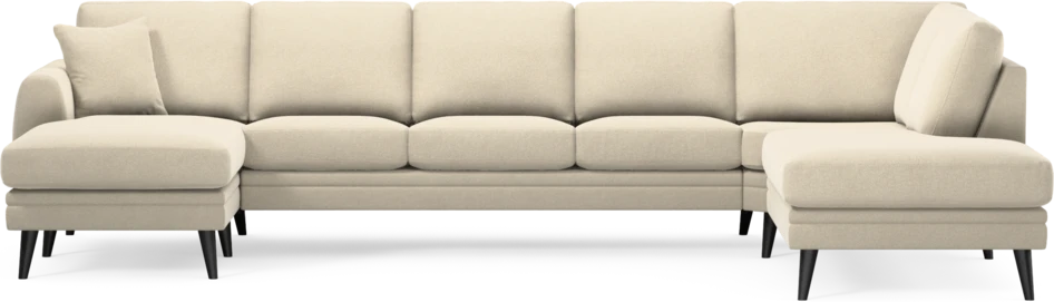 Eden - 3-sits soffa med schäslong vänster och divan höger - Beige