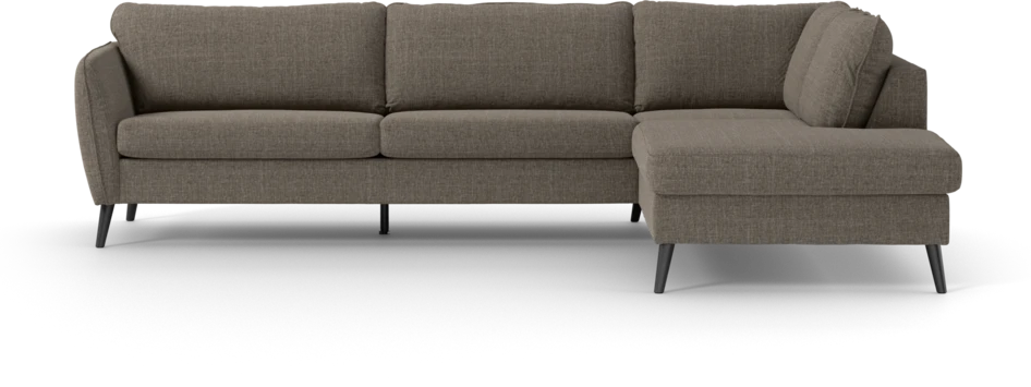 County - 2,5-sits soffa med divan höger - Brun