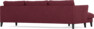 Winston - 3-sits soffa med schäslong, vändbar - Röd