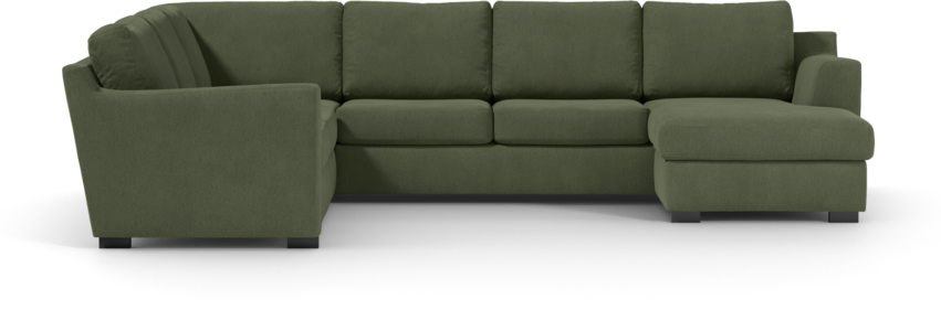 Friday - Hörnsoffa, 2+3-sits med schäslong höger - Grön